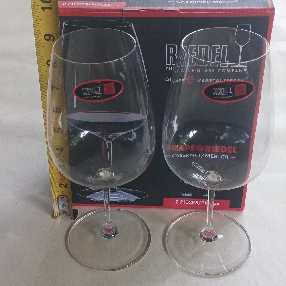 Riedel Grape @ Riedel Cabernet Merlot Crystal Wine Glasses 2pc 6424/0 Germany